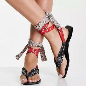 Steve Madden Bandana Sasher Sandal Sz 7.5 NIB